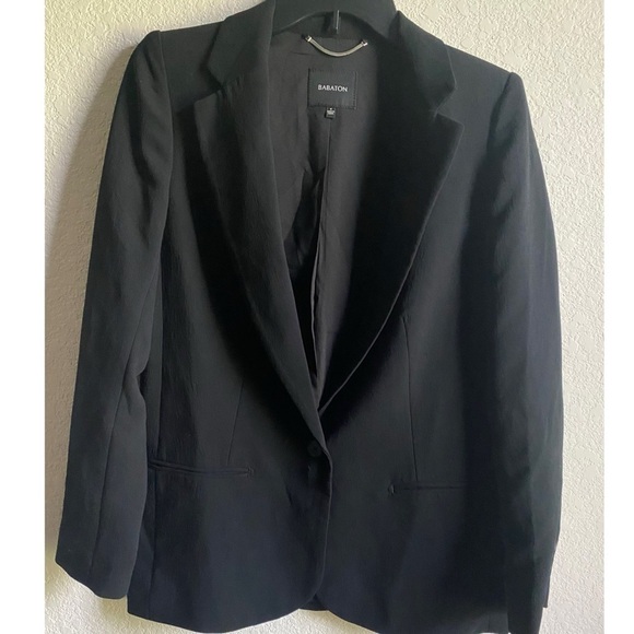 Artizia Babaton Single Breasted Peak Lapel Black Office Siren Work Blazer Size 4 - Picture 2 of 15